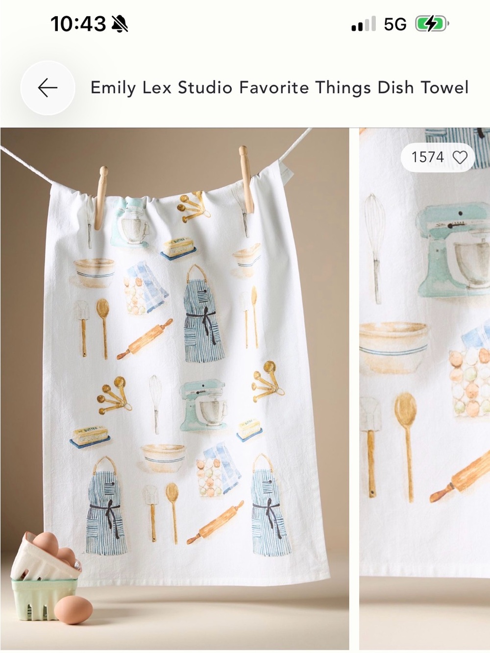Emily Ley Kitchen Tools Dish Towel